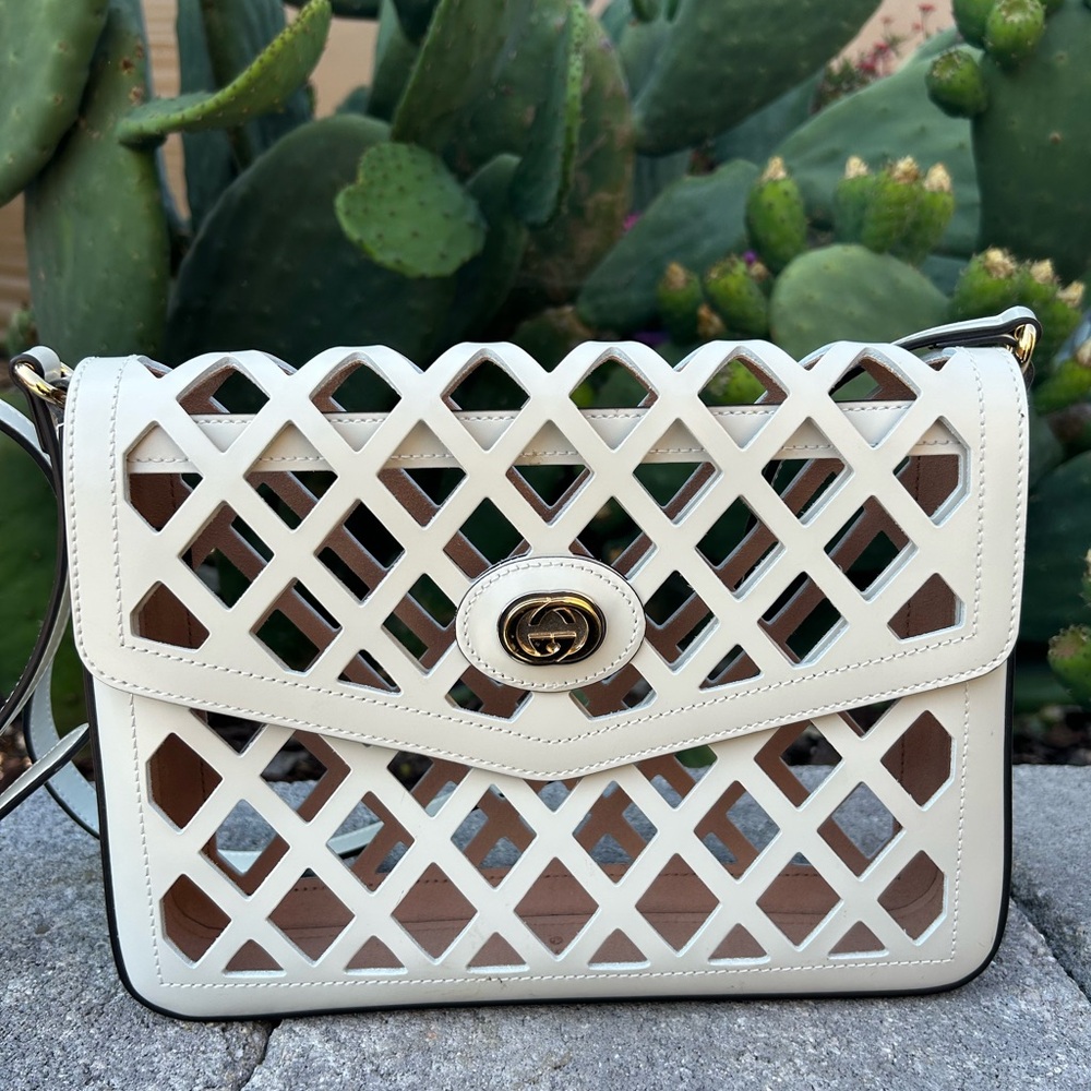 Gucci Traforata Flap Crossbody Bag - Picture 8 of 10